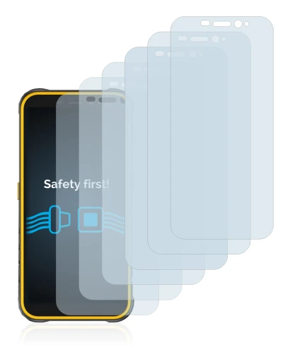 Image of the device Ulefone Armor X8 with a wide variety of screen protectors.