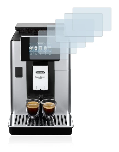 Image of the device DeLonghi PrimaDonna Soul ECAM610.55.SB with a wide variety of screen protectors.