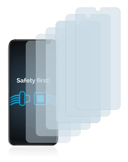 Image of the device Umidigi A9 Pro with a wide variety of screen protectors.