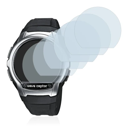 Image of the device Casio Wave Ceptor WV-58 with a wide variety of screen protectors.
