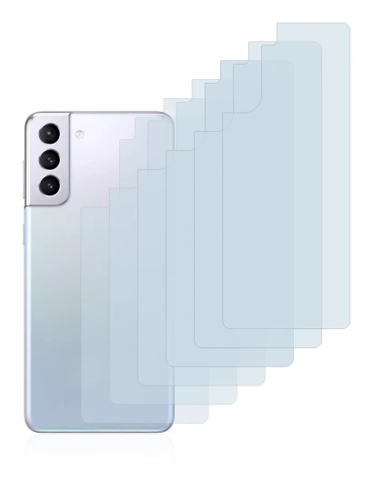 Image of the device Samsung Galaxy S21 5G (Back) with a wide variety of screen protectors.