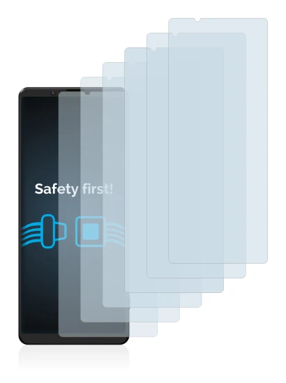 Image of the device Sony Xperia 1 III with a wide variety of screen protectors.