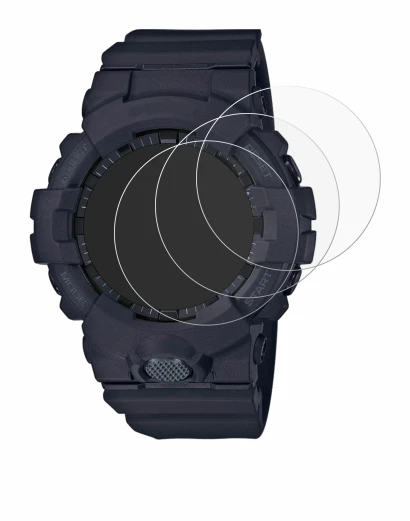 Image of the device Casio G-Shock GBA800 with a wide variety of screen protectors.