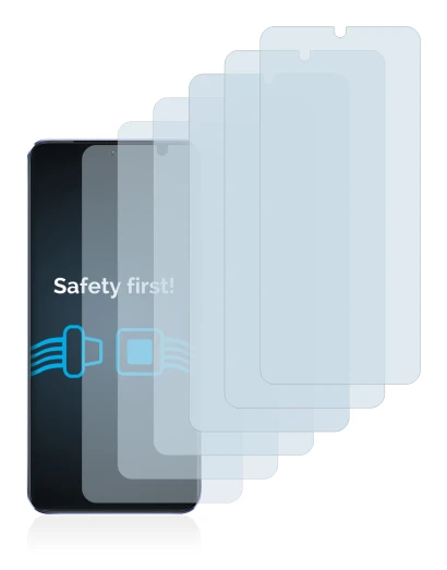 Image of the device Vivo V21 5G with a wide variety of screen protectors.