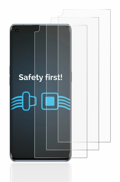Image of the device Oppo Reno 6 Pro Plus 5G with a wide variety of screen protectors.
