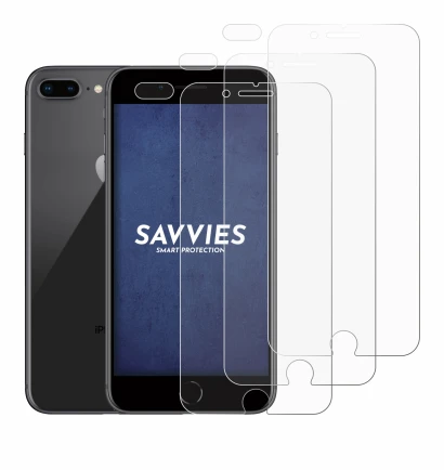 Image of the device Apple iPhone 8 Plus (Front+Camera) with a wide variety of screen protectors.