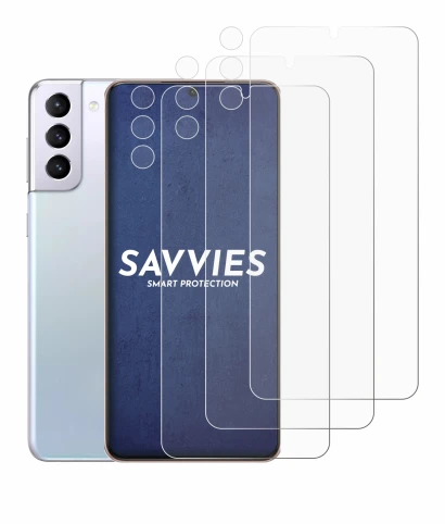 Image of the device Samsung Galaxy S21 Plus 5G (Front+Camera) with a wide variety of screen protectors.