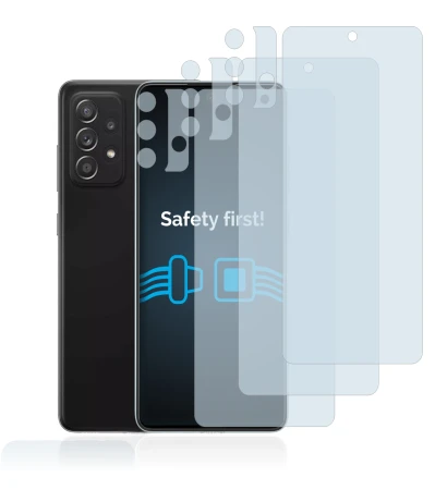 Image of the device Samsung Galaxy A52 5G (Front+Camera) with a wide variety of screen protectors.