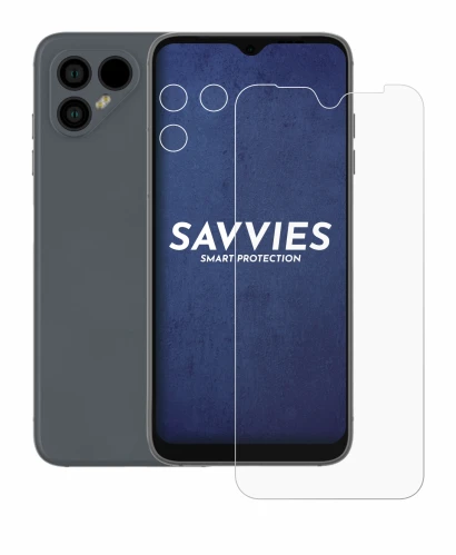 Image of the device Fairphone 4 (Front+Camera) with a wide variety of screen protectors.