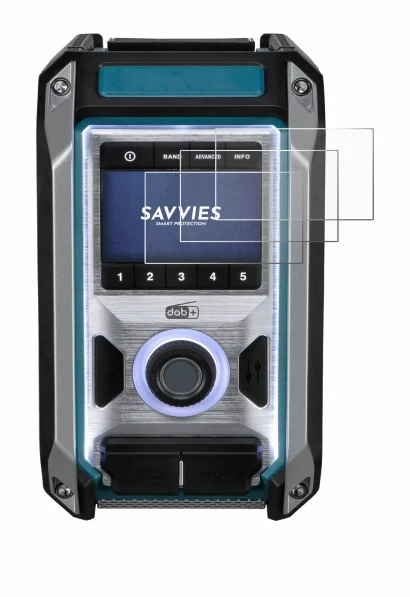Image of the device Makita DMR115 with a wide variety of screen protectors.