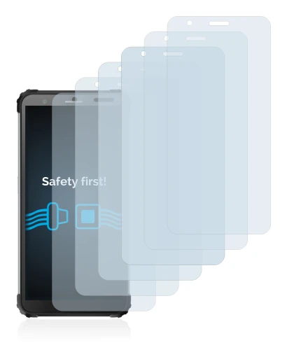 Image of the device Blackview BV6600 Pro with a wide variety of screen protectors.