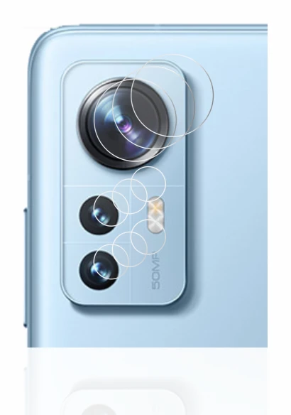 Image of the device Xiaomi 12 (ONLY Camera Lens) with a wide variety of screen protectors.