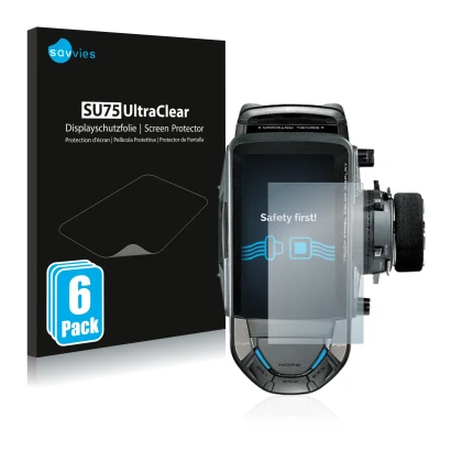 Front side of a product packaging with the brand logo Savvies. Next to it is the device Futaba 10PX shown with the correspondi