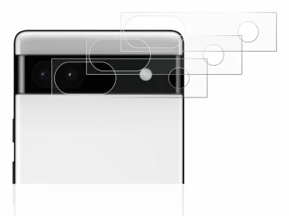 Image of the device Google Pixel 6a (ONLY Camera Lens) with a wide variety of screen protectors.