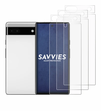 Image of the device Google Pixel 6a (Front+Camera) with a wide variety of screen protectors.
