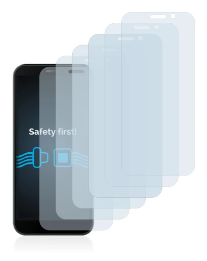 Image of the device Doogee X97 Pro with a wide variety of screen protectors.