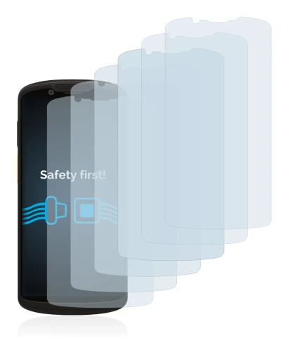Image of the device Zebra TC58 with a wide variety of screen protectors.