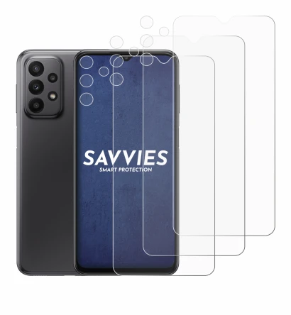 Image of the device Samsung Galaxy A23 5G (Front+Camera) with a wide variety of screen protectors.