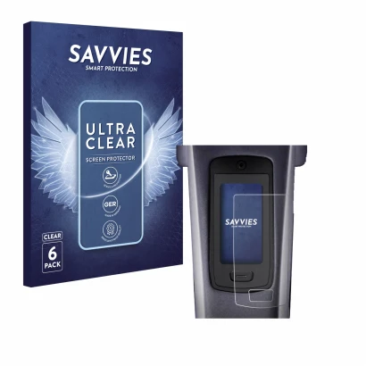 Front side of a product packaging with the brand logo Savvies. Next to it is the device TQ HPR50 E-Bike System shown with the 