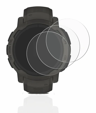 Image of the device Garmin Instinct 2 Solar with a wide variety of screen protectors.