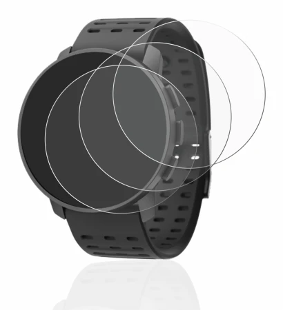 Image of the device Suunto 9 Peak Pro with a wide variety of screen protectors.