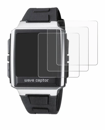 Image of the device Casio WV-59 with a wide variety of screen protectors.