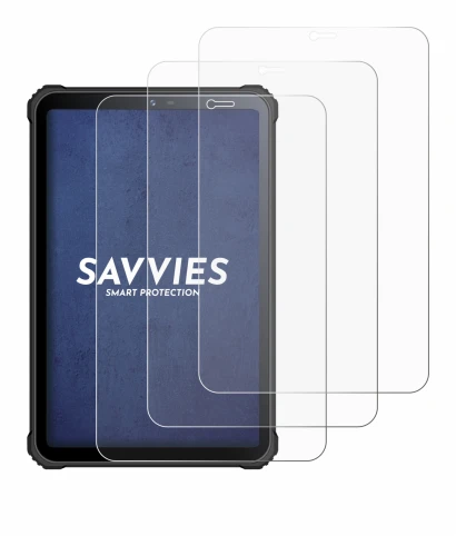 Image of the device Oukitel RT3 with a wide variety of screen protectors.