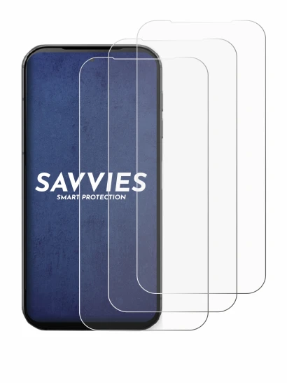 Image of the device Fairphone 5 with a wide variety of screen protectors.