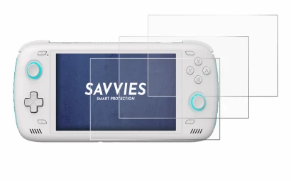 Image of the device AYN Odin 2 with a wide variety of screen protectors.