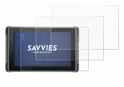 Image of the device Hugerock X7 with a wide variety of screen protectors.