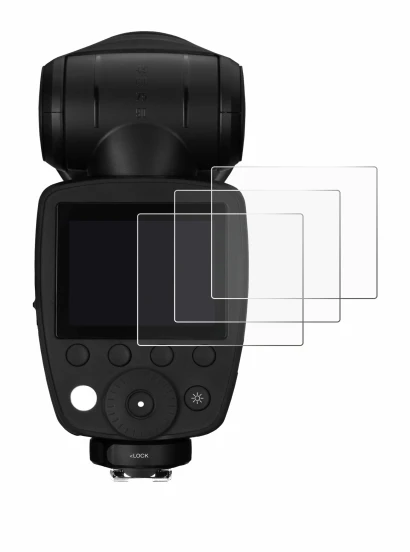 Image of the device Profoto A10 with a wide variety of screen protectors.