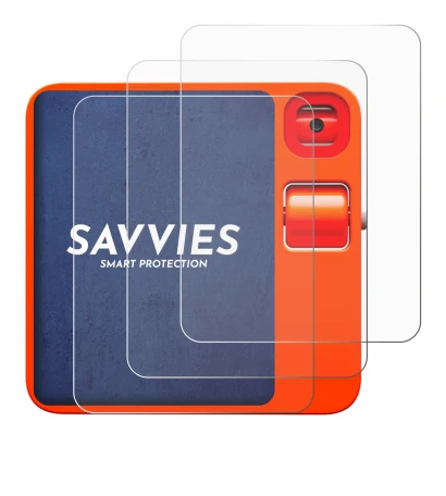 Image of the device rabbit r1 with a wide variety of screen protectors.