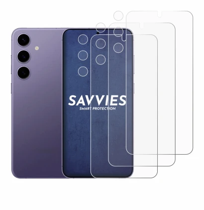 Image of the device Samsung Galaxy S24 (Front+Camera) with a wide variety of screen protectors.