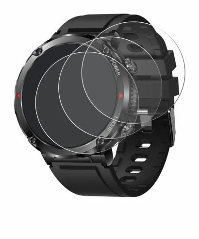 Image of the device LIGE Smartwatch 1.6" with a wide variety of screen protectors.