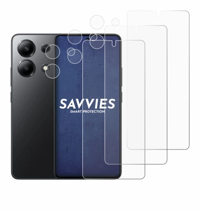 Image of the device Xiaomi Redmi Note 13 (Front+Camera) with a wide variety of screen protectors.