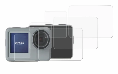 Image of the device Rollei Actioncam 9s Plus with a wide variety of screen protectors.