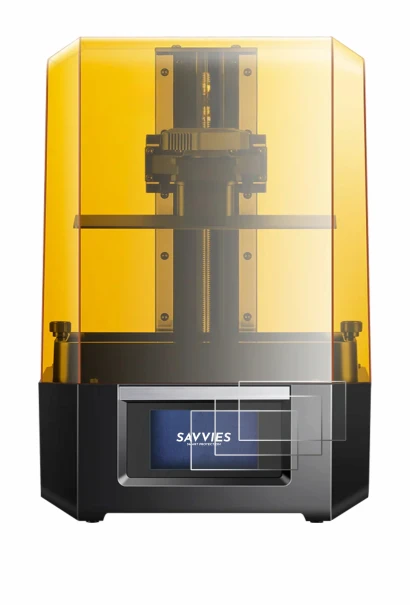 Image of the device Anycubic Photon Mono M5s with a wide variety of screen protectors.