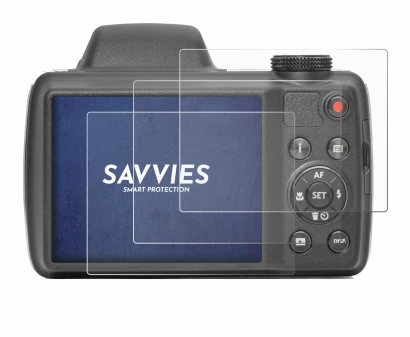 Image of the device Kodak Pixpro AZ528 with a wide variety of screen protectors.