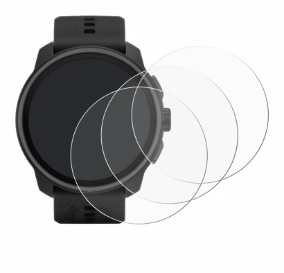 Image of the device Suunto Race S with a wide variety of screen protectors.