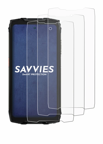 Image of the device Blackview BV9300 Pro with a wide variety of screen protectors.