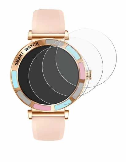 Image of the device Bekomiya Smartwatch 1.27" with a wide variety of screen protectors.