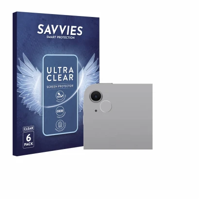 Front side of a product packaging with the brand logo Savvies. Next to it is the device Apple iPad Air 13" M3 2025 (ONLY Camer