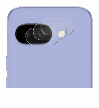 Image of the device Google Pixel 9a (ONLY Camera Lens) with a wide variety of screen protectors.