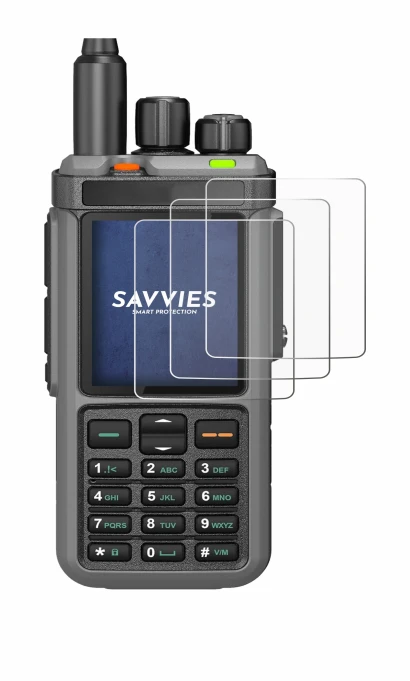 Image of the device Radtel RT-880 with a wide variety of screen protectors.
