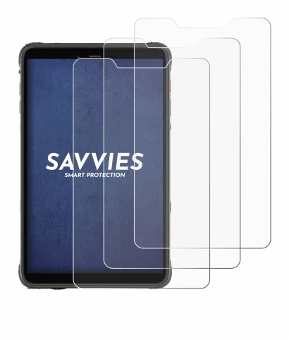 Image of the device Ulefone Armor Pad Pro with a wide variety of screen protectors.