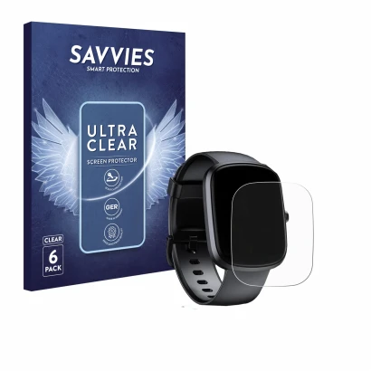 Front side of a product packaging with the brand logo Savvies. Next to it is the device Oukitel V2 1.91" shown with the corres