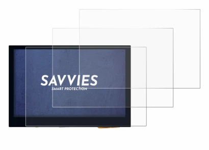 Image of the device Waveshare 4.3" with a wide variety of screen protectors.