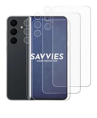 Image of the device Samsung Galaxy S25 FE (Front+Camera) with a wide variety of screen protectors.