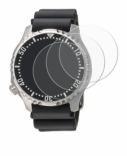 Image of the device Citizen NY0040 with a wide variety of screen protectors.