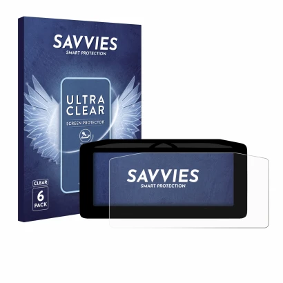 Front side of a product packaging with the brand logo Savvies. Next to it is the device Ducati Streetfighter V4 2025 Speedomet